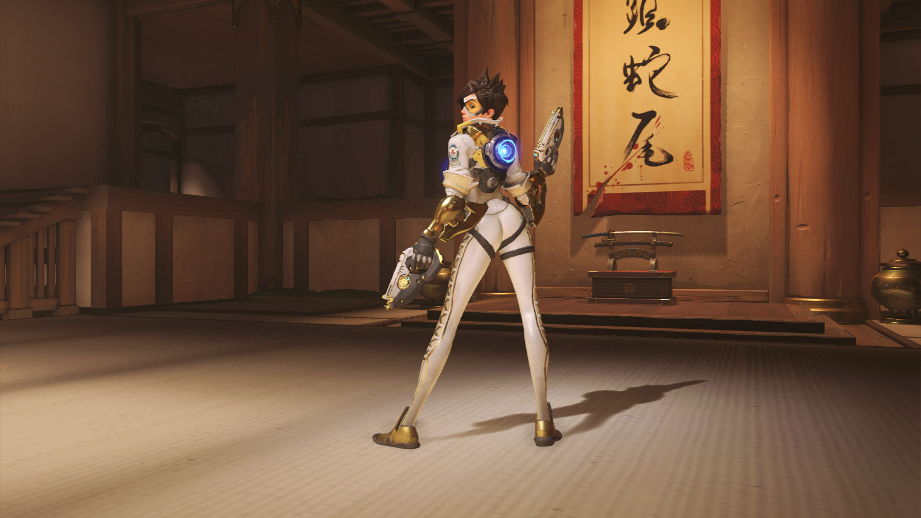 A polêmica da pose de Tracer em Overwatch